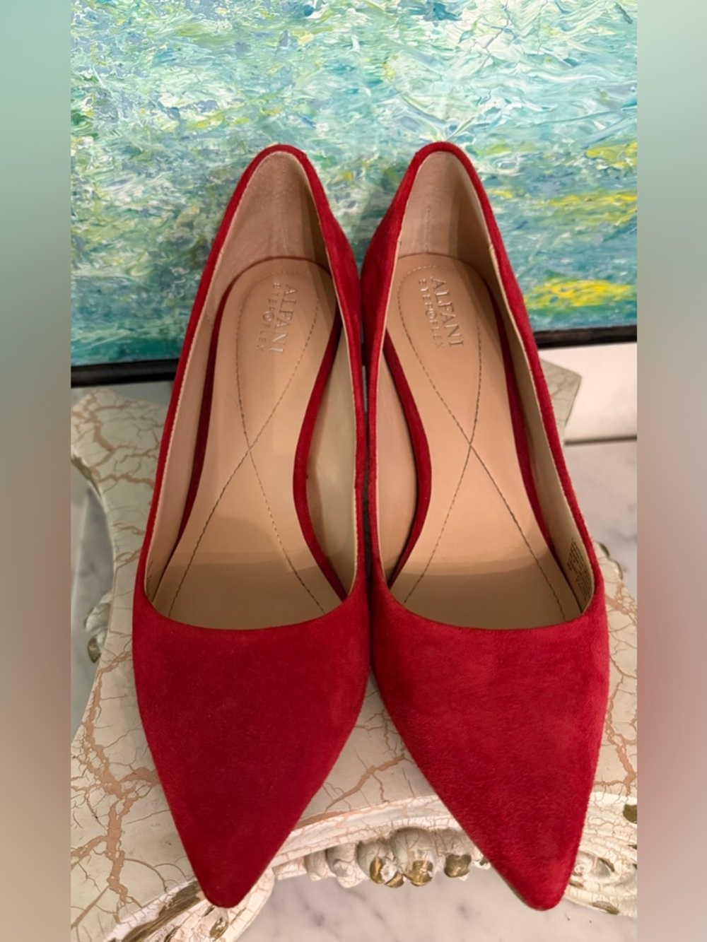 Alfani Red Pointed-Toe Pumps